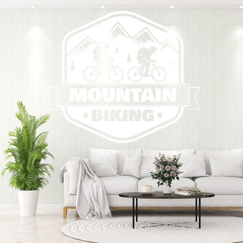 rugged mountain biking decal wall sticker