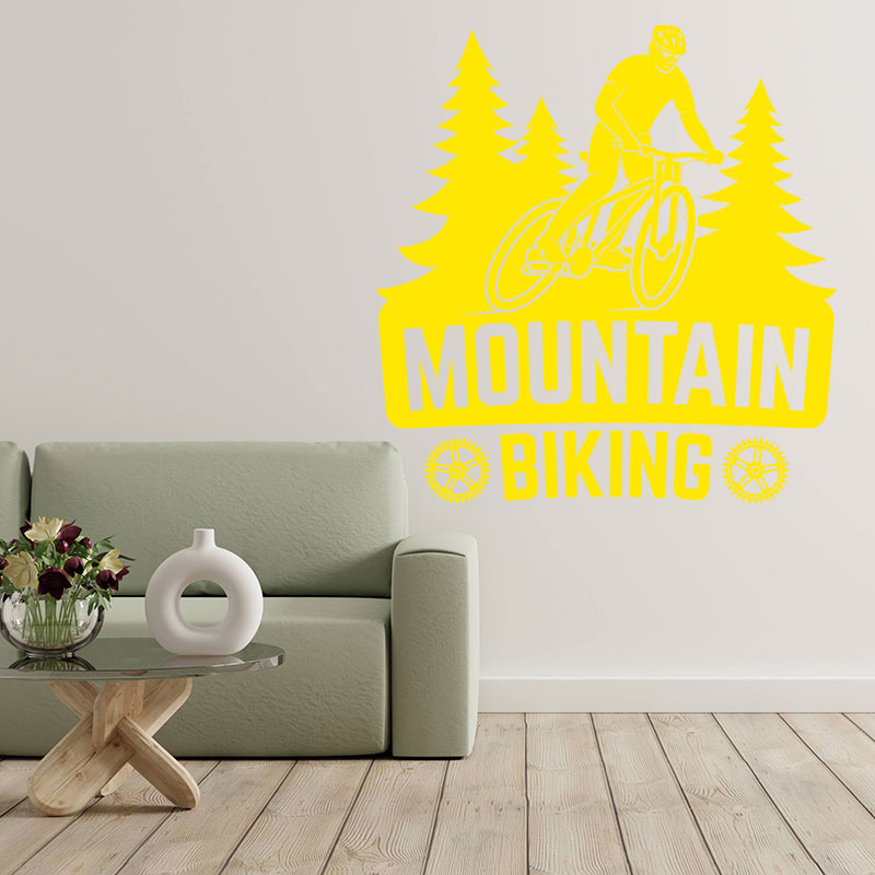 high energy mountain bike wall sticker