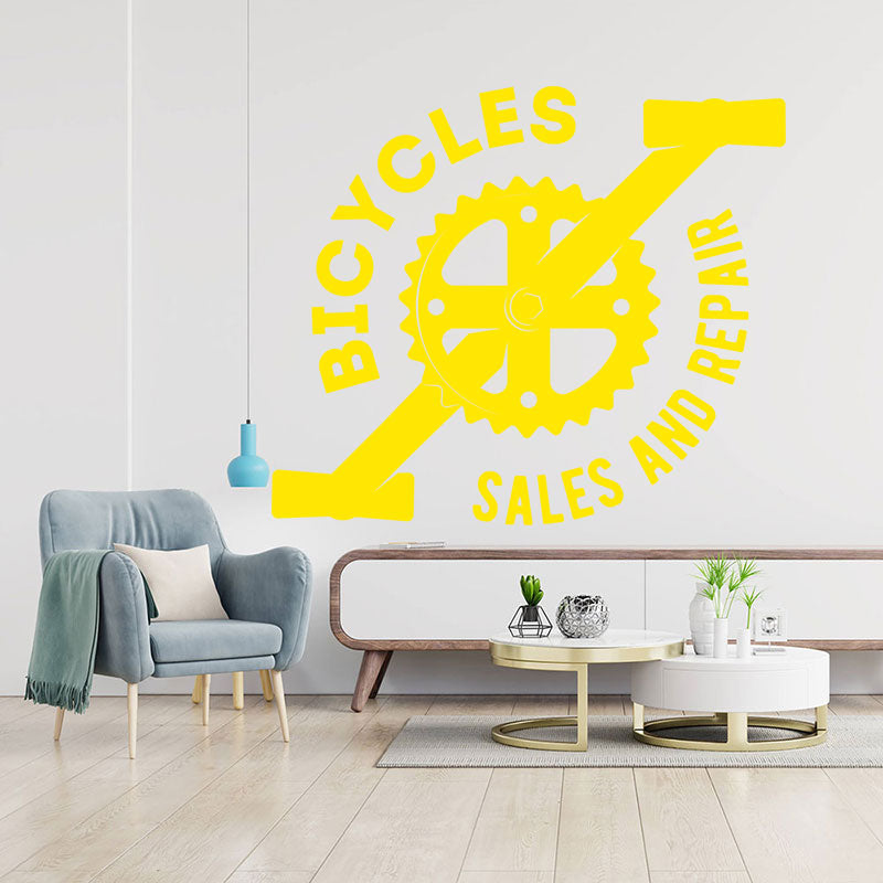 bicycle racing decal wall sticker