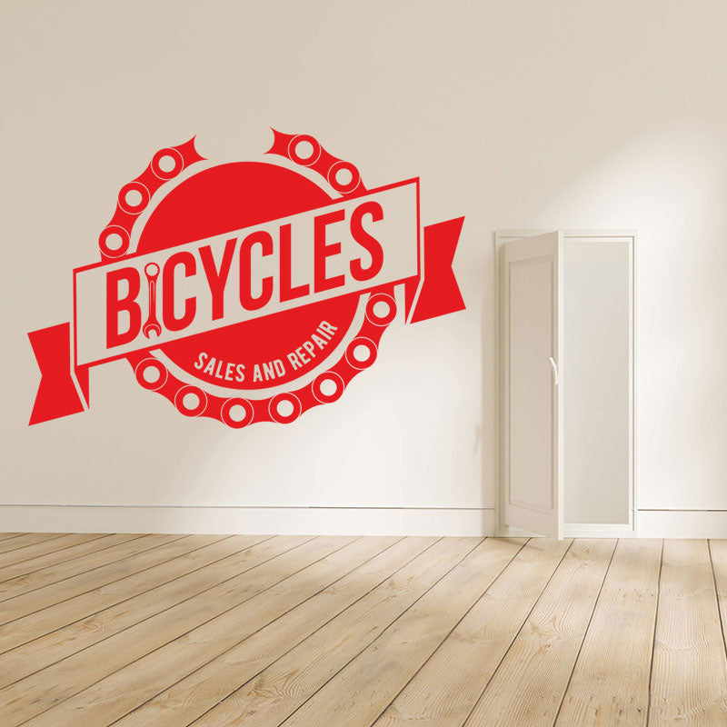 trail cycle sport decal wall sticker