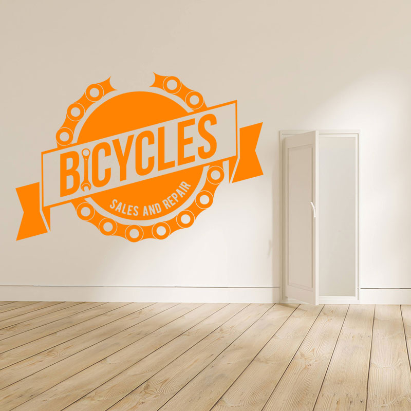 trail cycle sport decal wall sticker