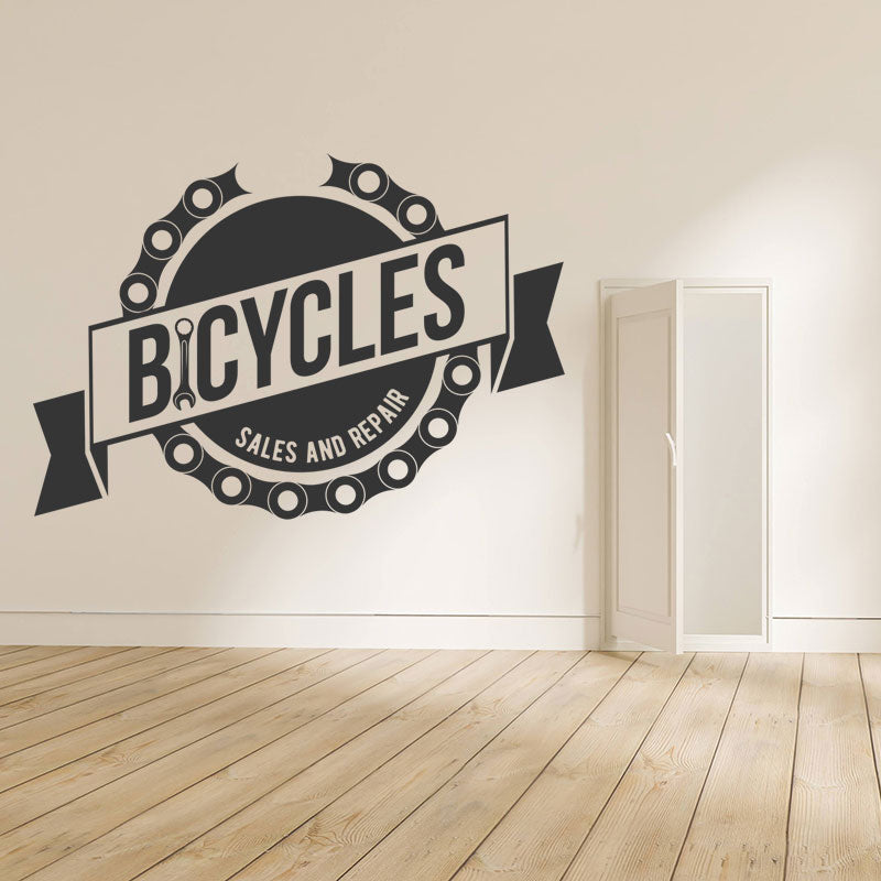trail cycle sport decal wall sticker