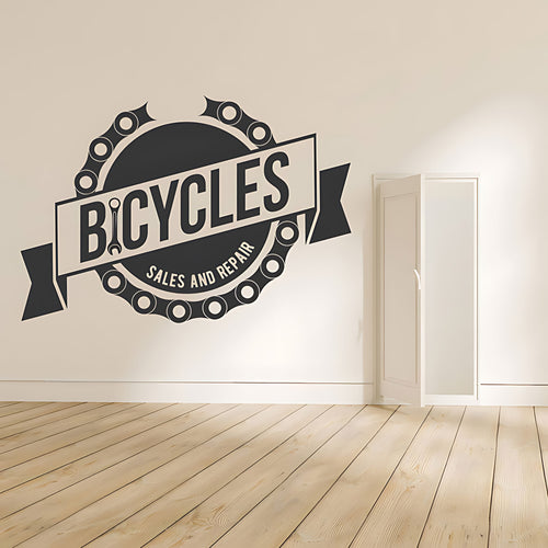 Trail Cycle Sport Wall Decal - Vibrant Mountain Biking Design