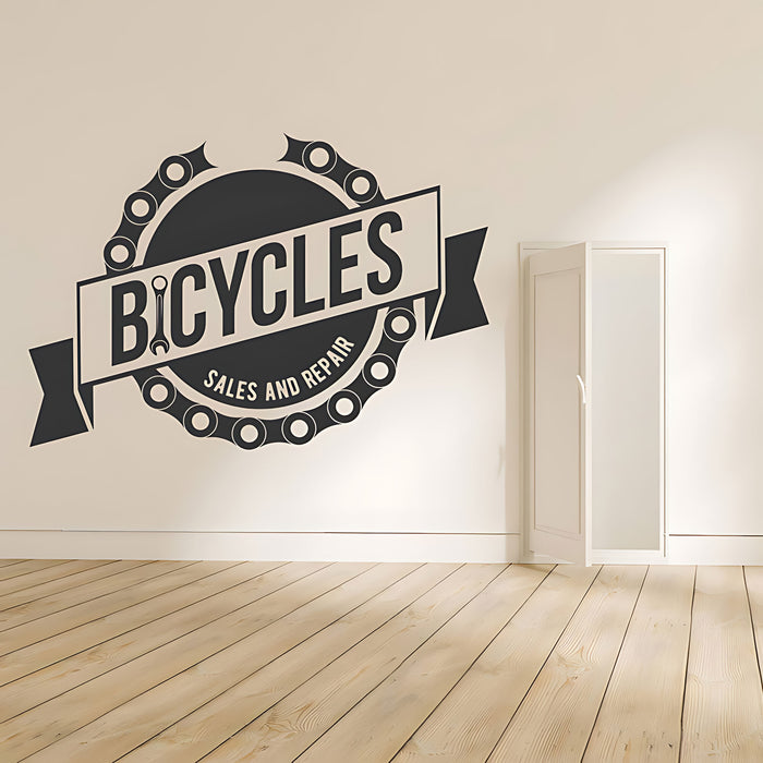 Trail Cycle Sport Wall Decal - Vibrant Mountain Biking Design