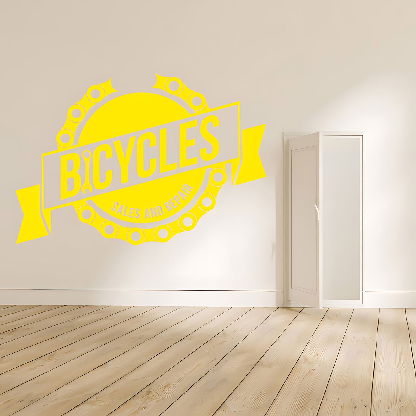 Trail Cycle Sport Wall Decal - Vibrant Mountain Biking Design