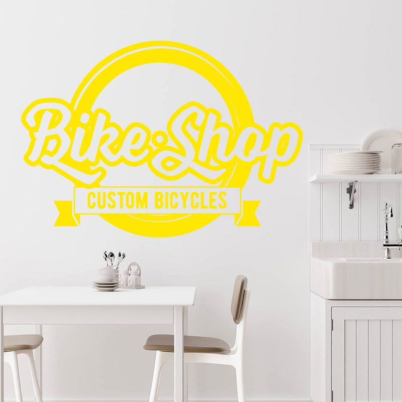 mountain biking vinyl sticker for wall sticker