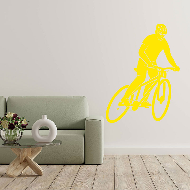 trail riding mountain bike wall sticker