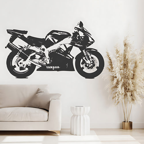 Yamaha R1 YZF Motorbike Wall Sticker – Superbike Silhouette Decal