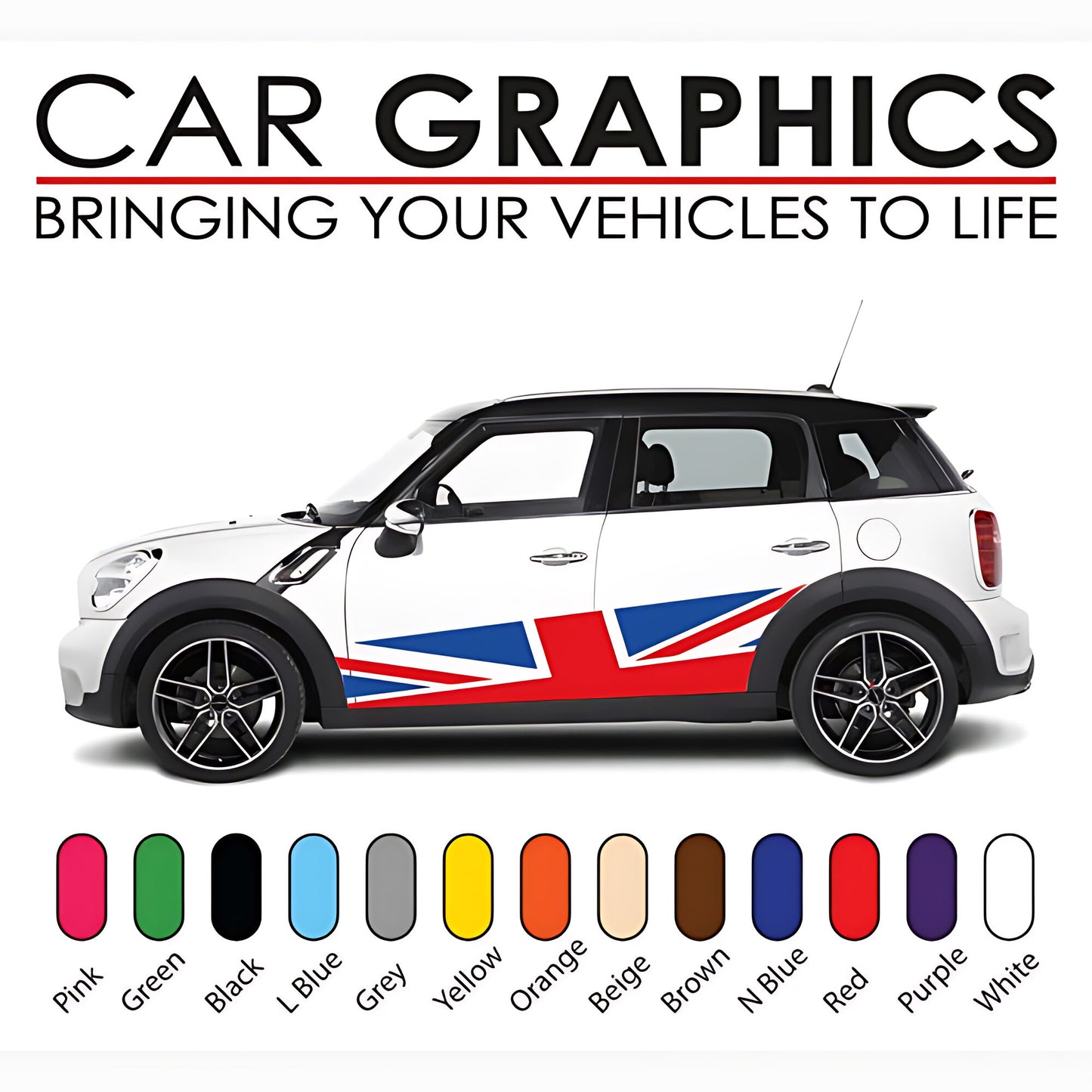 Mini Cooper Body Side Decal Stickers and Decals