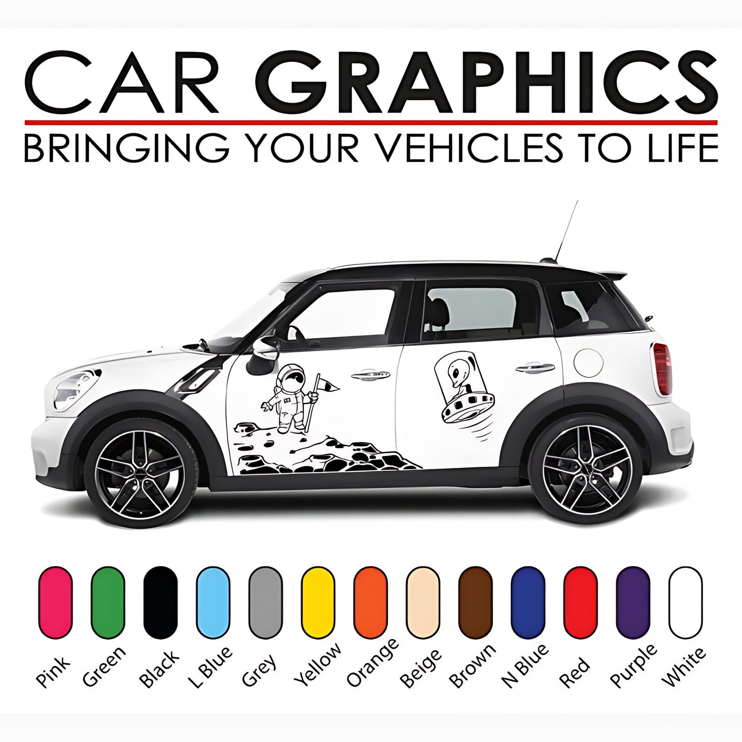 Mini Cooper Side Skirt Graphic Stickers and Decals