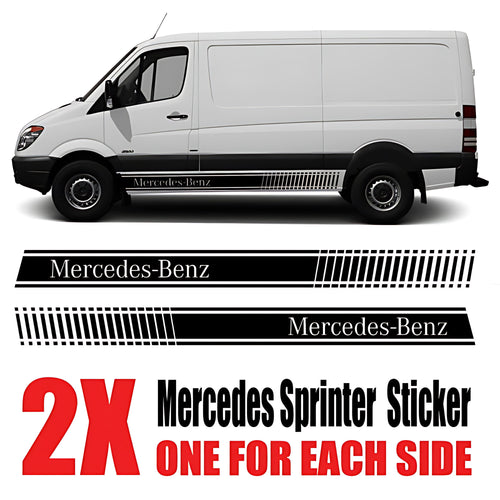 Mercedes Sprinter Diagonal Stripe Kit – Angled Side Graphics Decal