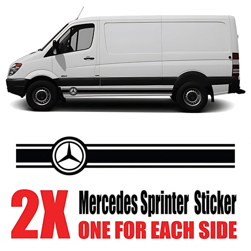 Mercedes Sprinter Flowing Side Stripe Kit – Dynamic Line Graphics