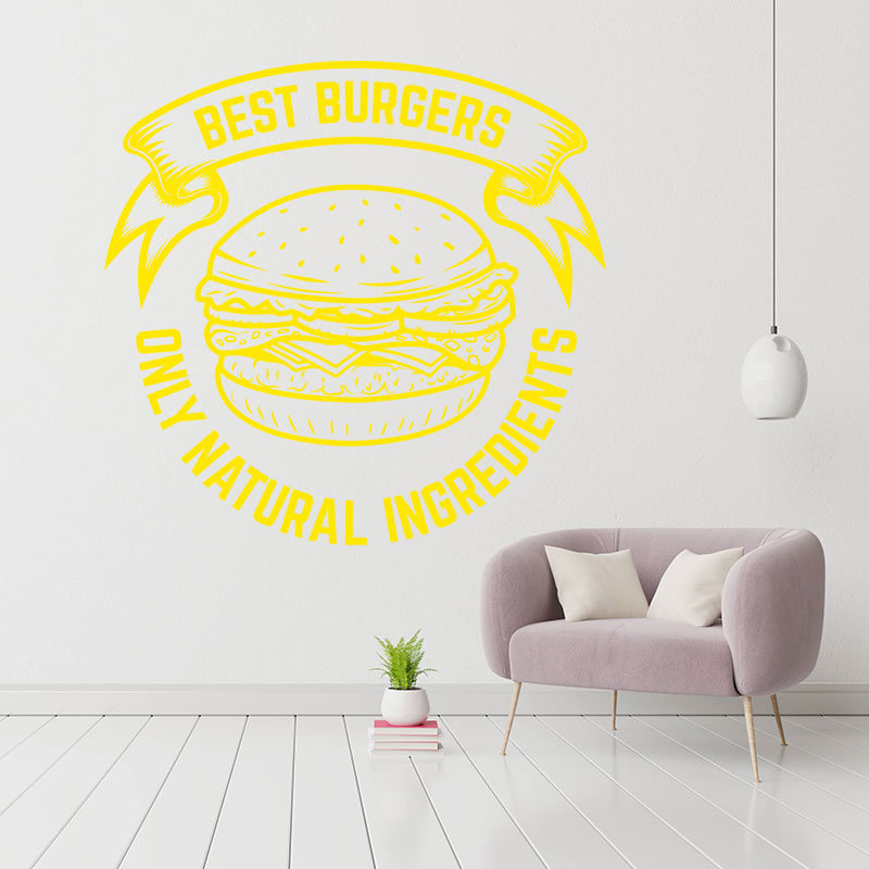 unique burger bar wall sticker