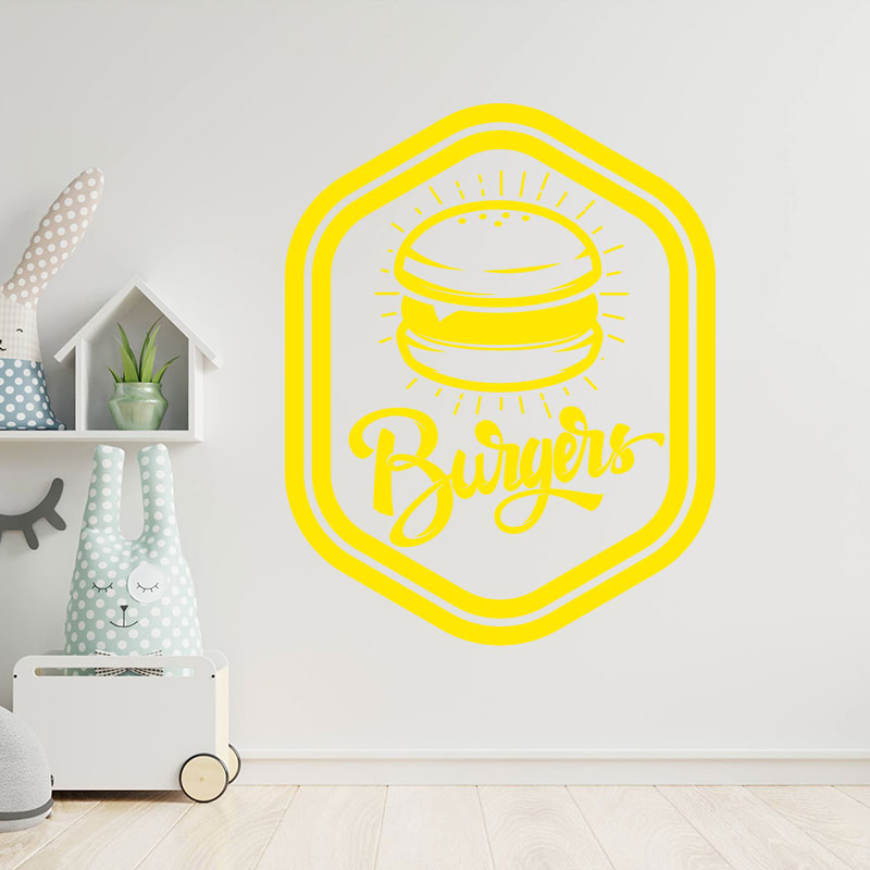 chic burger bar wall sticker