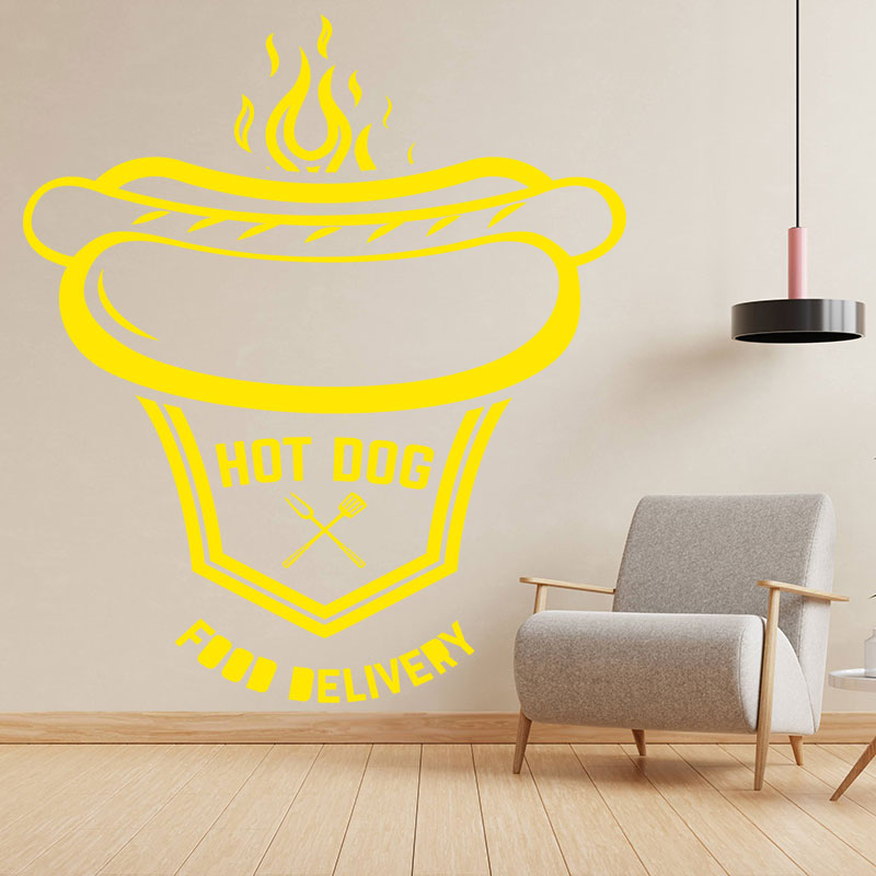 classic burger bar wall sticker