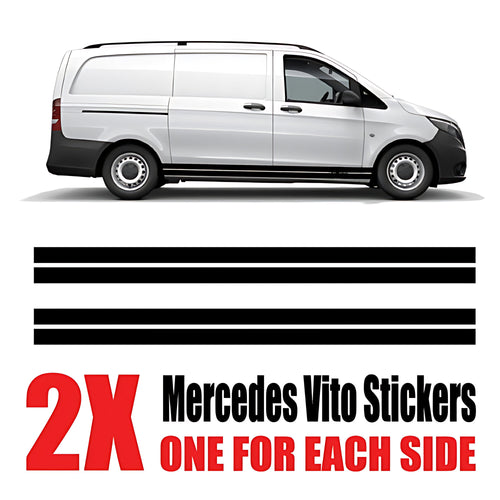 Mercedes Vito Triple Stripe Side Decal – Van Body Graphics Kit