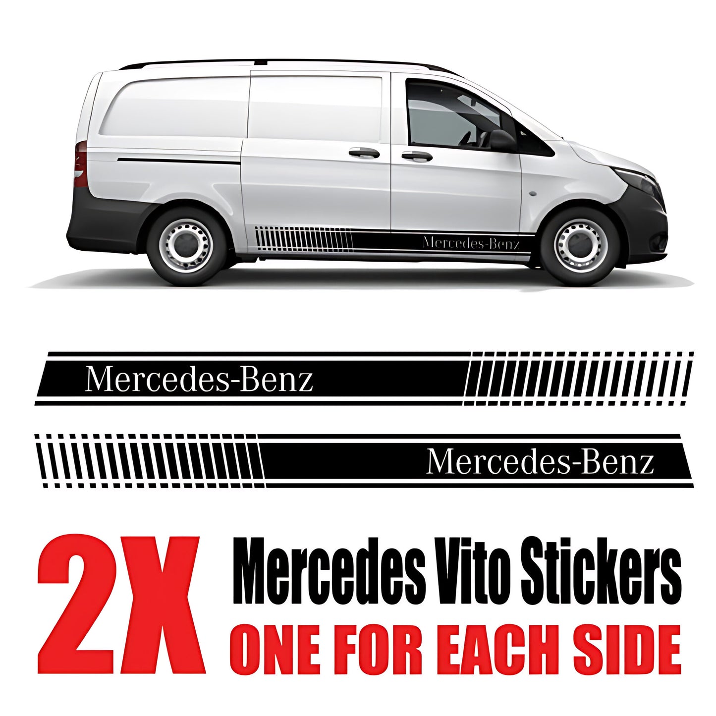 Mercedes Vito Performance Side Stripe – Mercedes-Benz Text Van Decal
