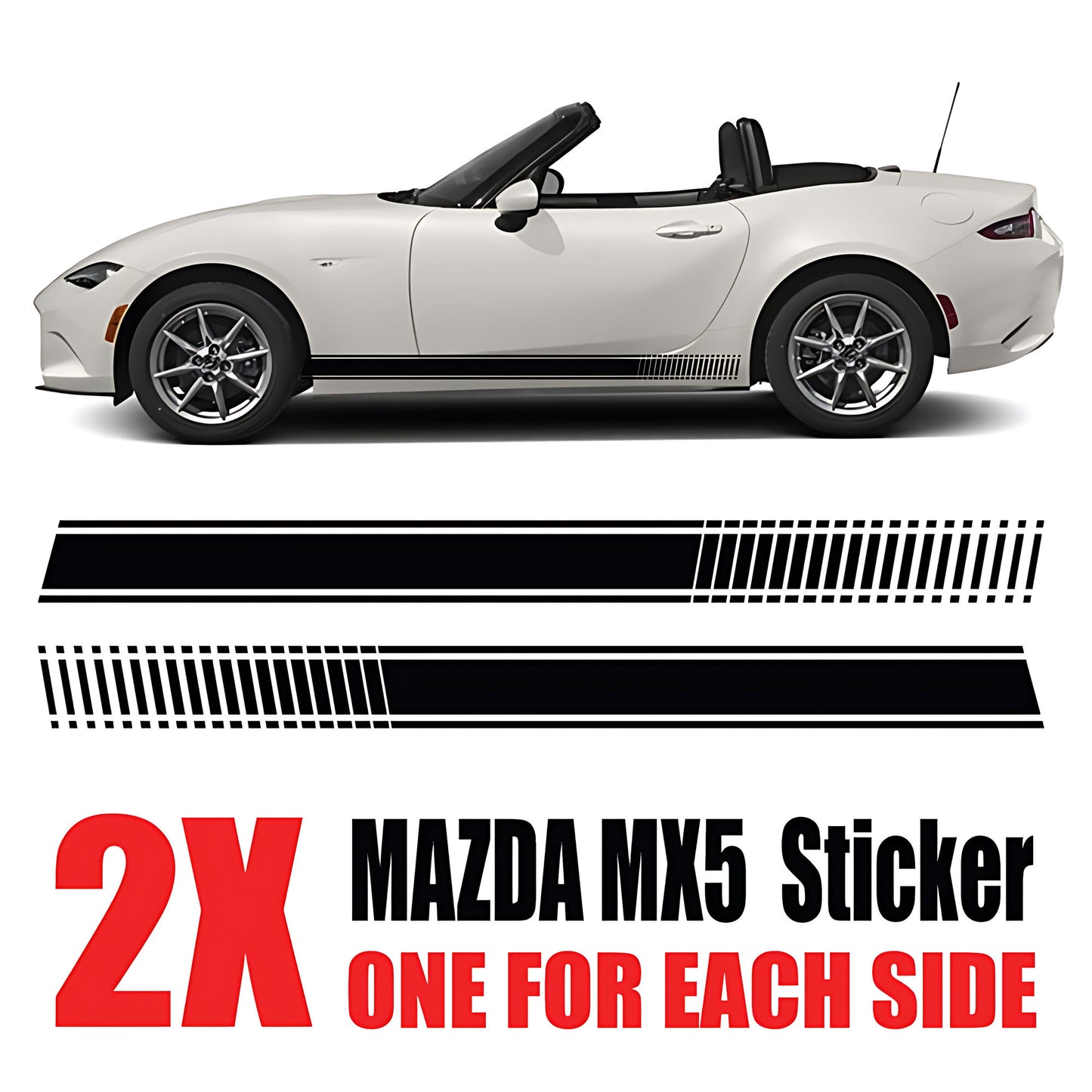 Mazda MX-5 Side Stripe Stickers and Decals