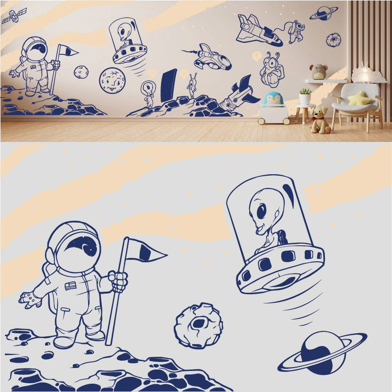 in space complete wall mural wall sticker