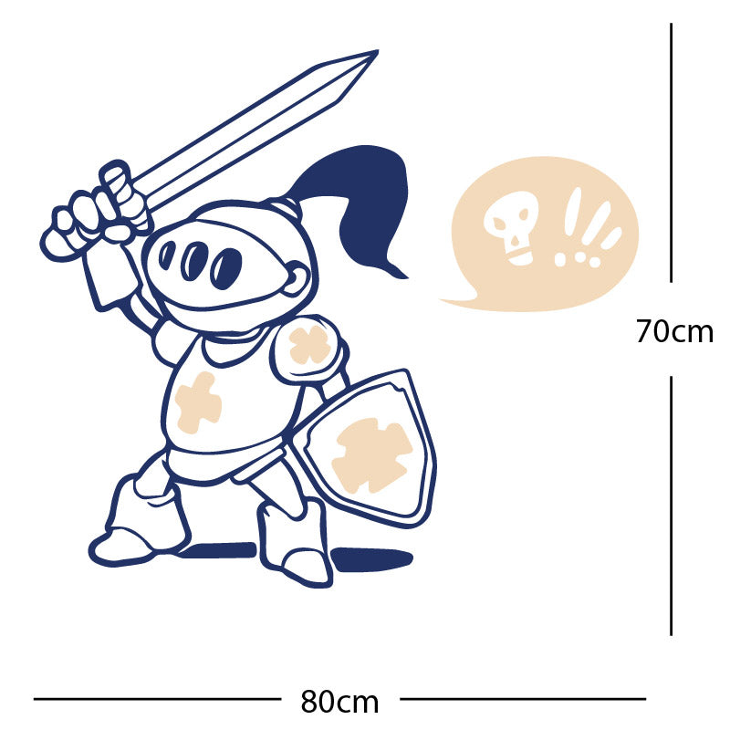 brave knight wall sticker