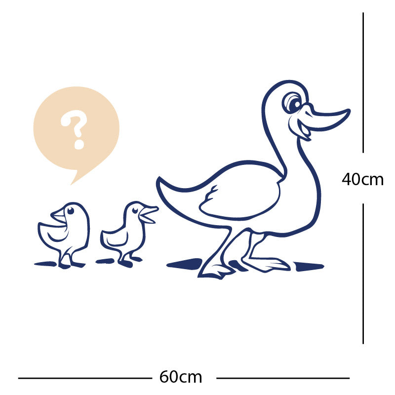 duck with chicks wall sticker