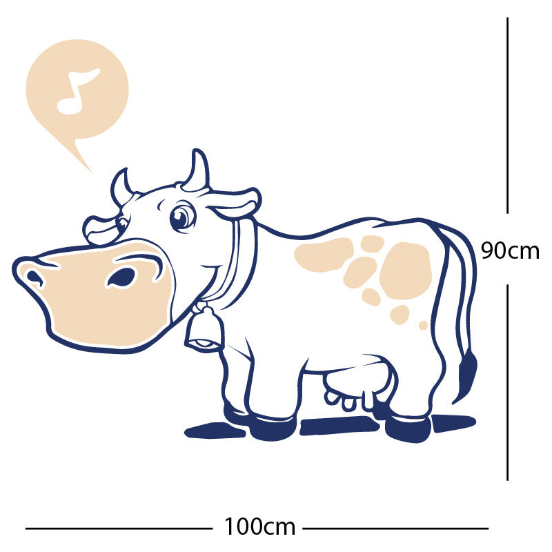 farmyard cow wall sticker