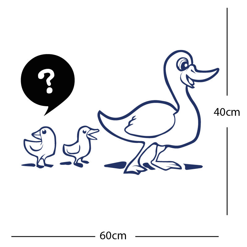 duck with chicks wall sticker