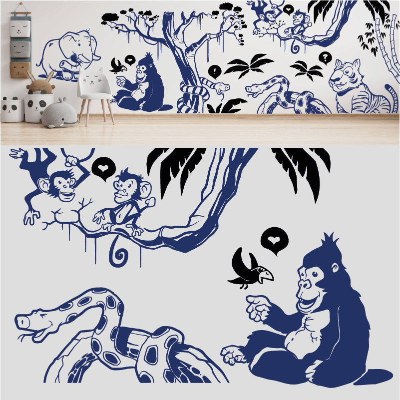 in the jungle complete wall mural wall sticker