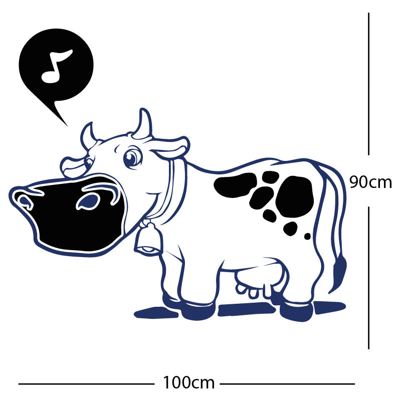 farmyard cow wall sticker