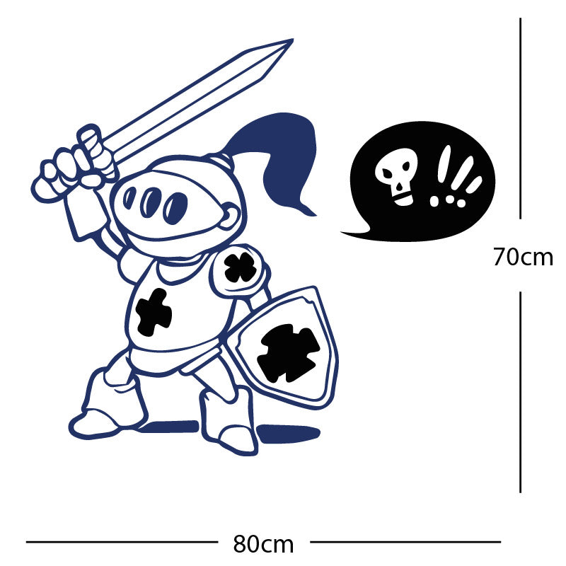 brave knight wall sticker