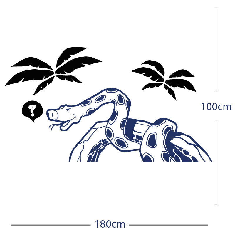 jungle snake wall sticker
