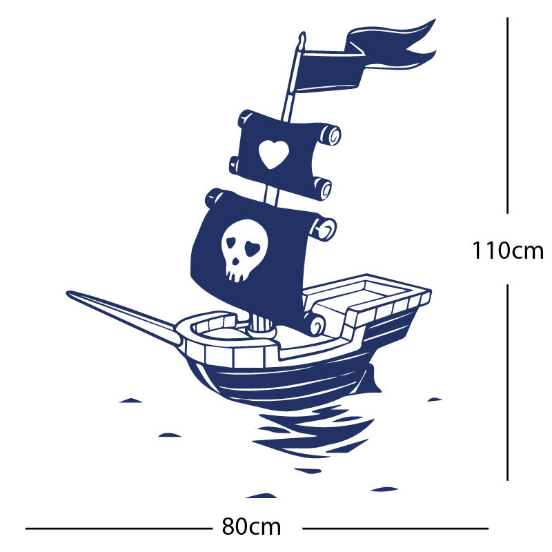 pirate ship wall sticker
