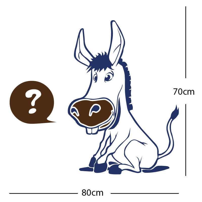 funny donkey wall sticker