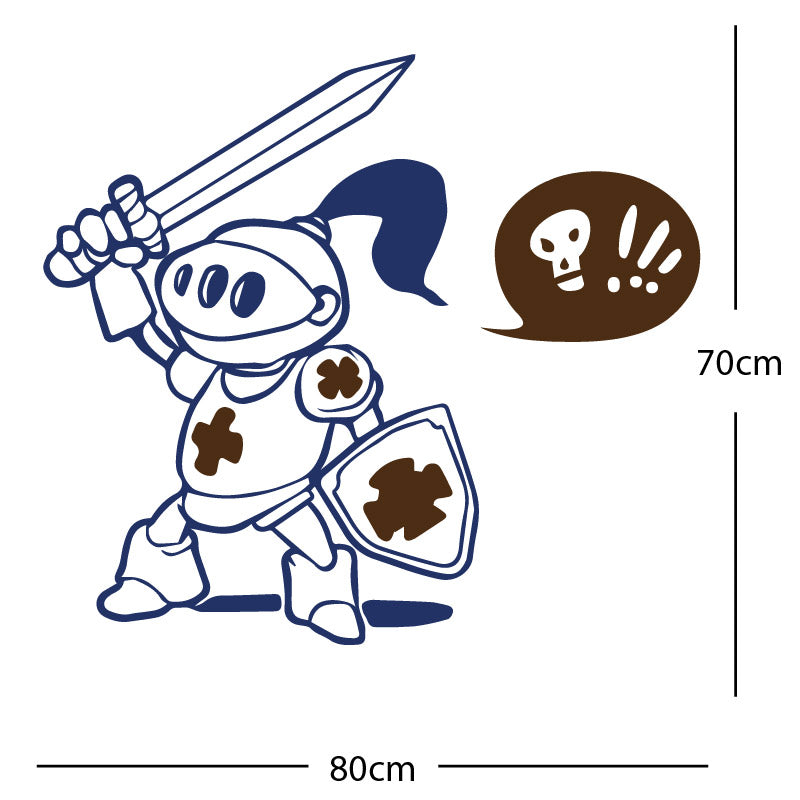 brave knight wall sticker