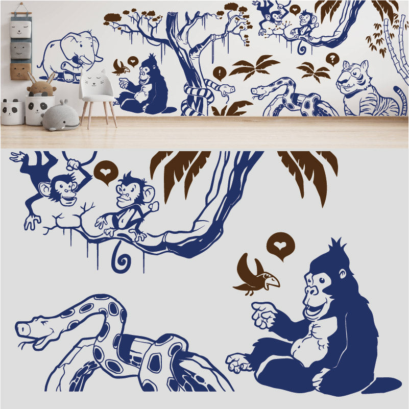 in the jungle complete wall mural wall sticker