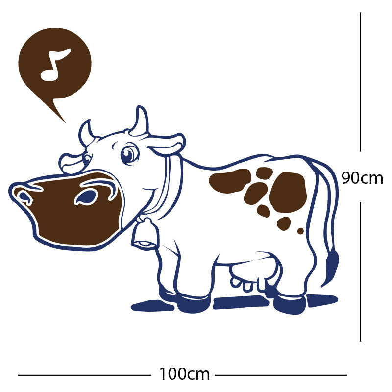farmyard cow wall sticker