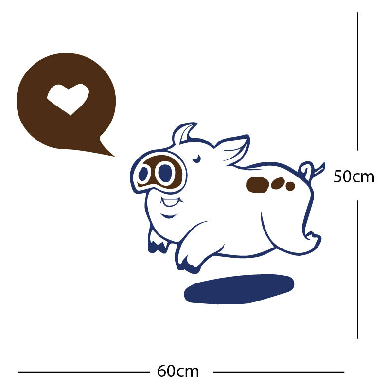 farmyard pig wall sticker