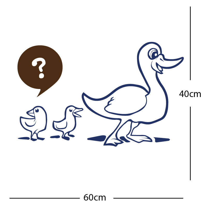 duck with chicks wall sticker