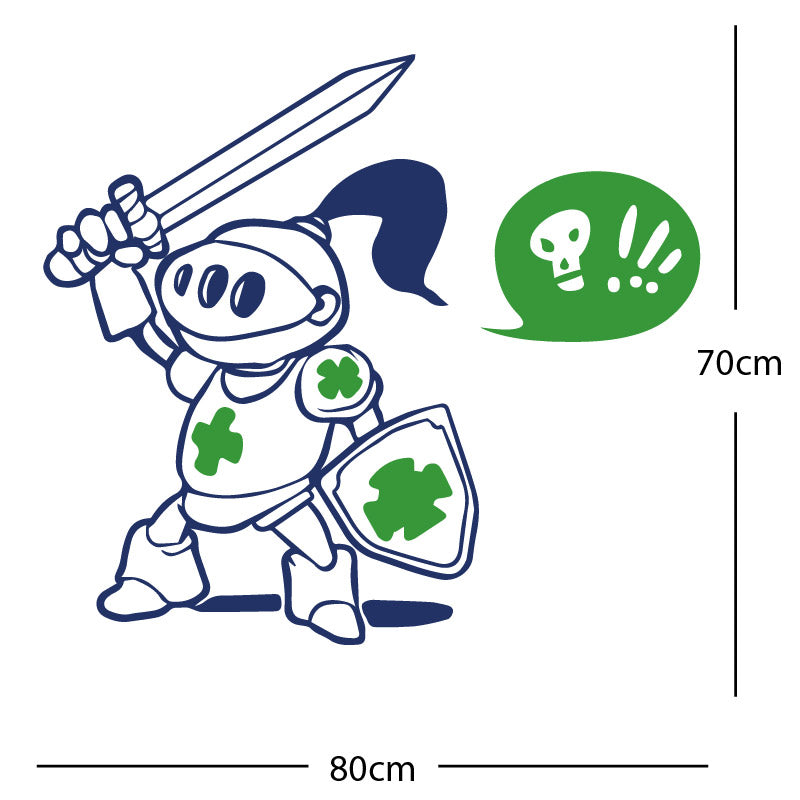 brave knight wall sticker
