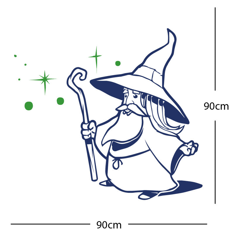 merlin wizard wall sticker