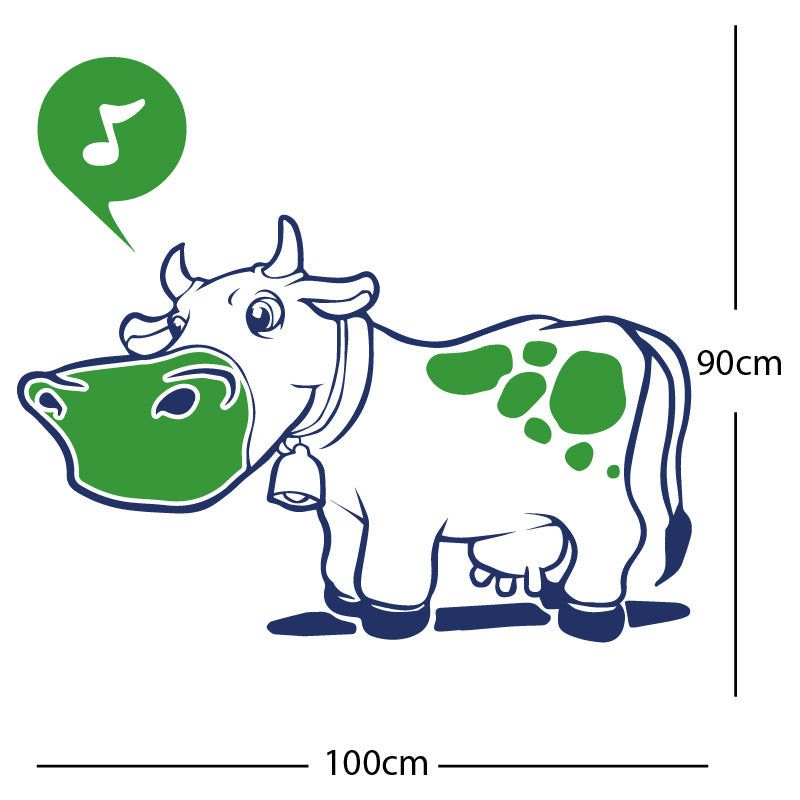 farmyard cow wall sticker