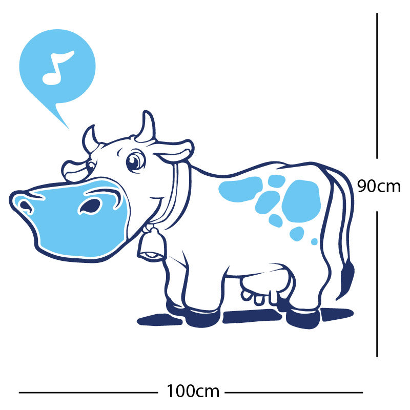 farmyard cow wall sticker