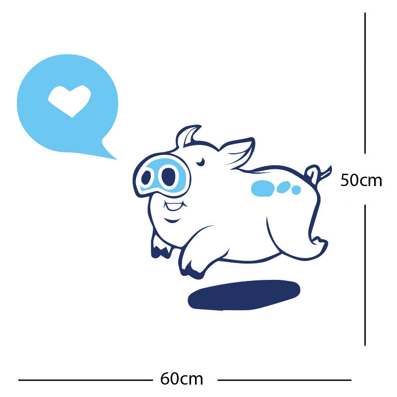 farmyard pig wall sticker
