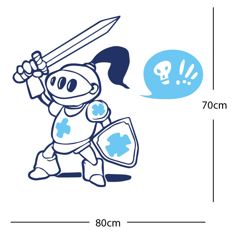 brave knight wall sticker