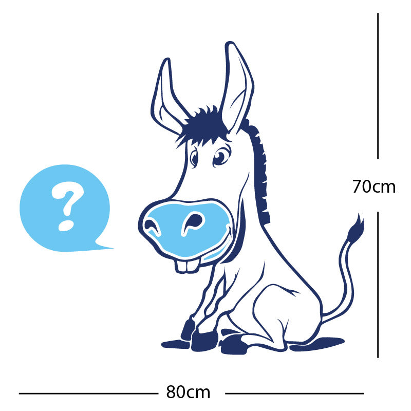 funny donkey wall sticker