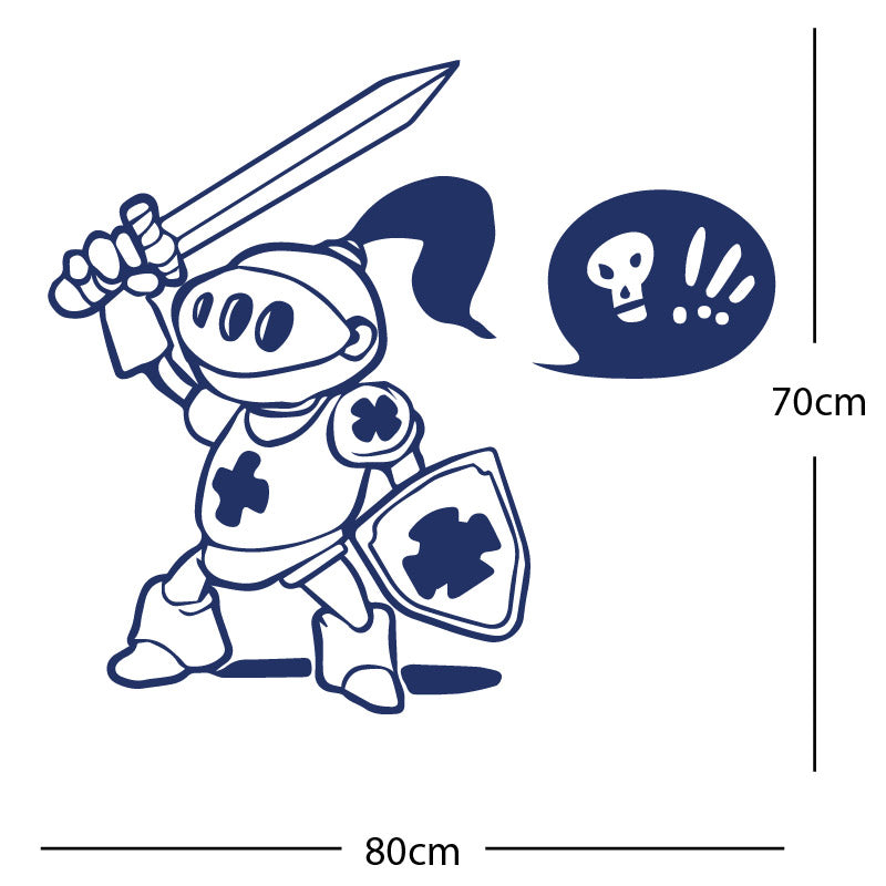 brave knight wall sticker