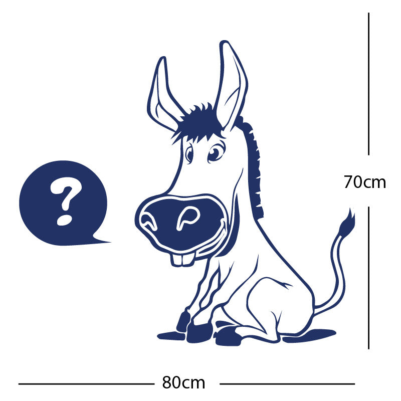 funny donkey wall sticker