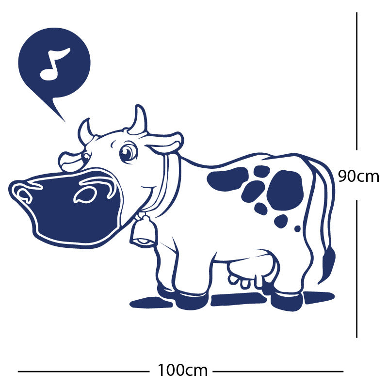 farmyard cow wall sticker