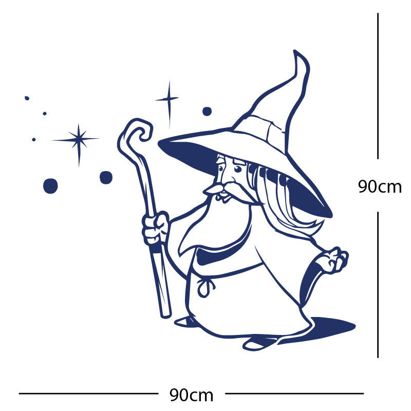 merlin wizard wall sticker