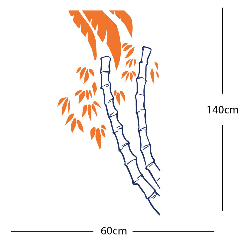 bamboo tree wall sticker